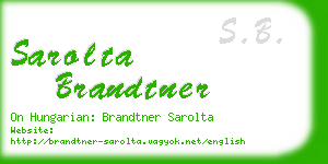 sarolta brandtner business card
